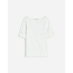 176. NWT Madewell Elbow-Sleeve Boatneck Tee size XXS in white